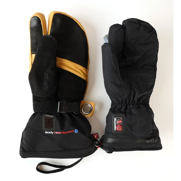 LENZ heat glove 8.0 finger cap lobster unisex (schwarz/gelb)