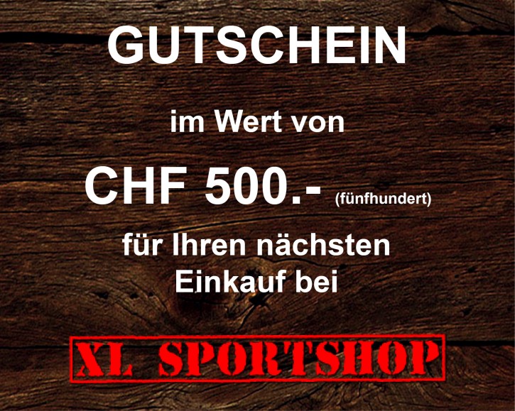 XL SPORTSHOP Geschenkgutschein CHF 500.-