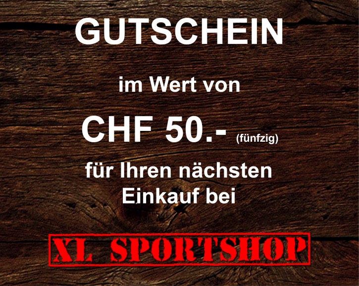 XL SPORTSHOP Geschenkgutschein CHF 50.-